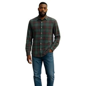 L.O.G.G. Men's Multicolor Green Long Sleeve Shirt - L